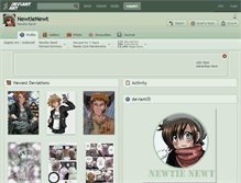 Tablet Screenshot of newtienewt.deviantart.com