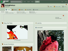 Tablet Screenshot of kissingtheboys.deviantart.com