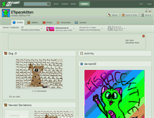 Tablet Screenshot of etspacekitten.deviantart.com