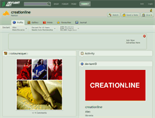 Tablet Screenshot of creationline.deviantart.com