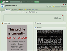 Tablet Screenshot of maskedvengeance.deviantart.com