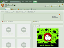 Tablet Screenshot of littledemontingy.deviantart.com