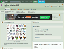 Tablet Screenshot of animal-adoption-club.deviantart.com