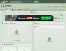 Tablet Screenshot of mcbound.deviantart.com