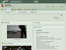 Tablet Screenshot of deathfish.deviantart.com