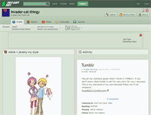 Tablet Screenshot of invader-cat-thingy.deviantart.com