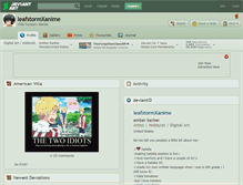 Tablet Screenshot of leafstormxanime.deviantart.com