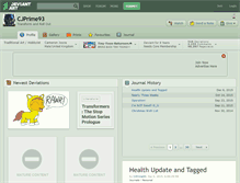 Tablet Screenshot of cjprime93.deviantart.com