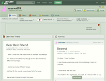 Tablet Screenshot of lunarwolf95.deviantart.com