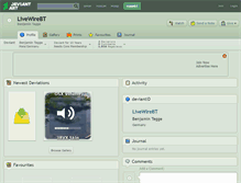 Tablet Screenshot of livewirebt.deviantart.com