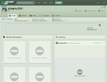 Tablet Screenshot of juliegrey2001.deviantart.com