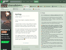 Tablet Screenshot of influencedbymusic.deviantart.com