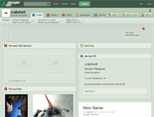 Tablet Screenshot of crabshell.deviantart.com