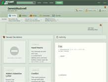 Tablet Screenshot of genesisrockwell.deviantart.com