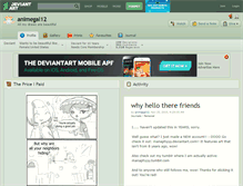 Tablet Screenshot of animegal12.deviantart.com