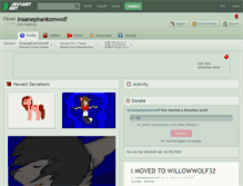 Tablet Screenshot of insanephantomwolf.deviantart.com