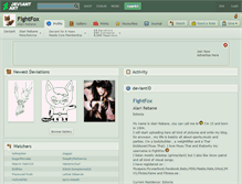 Tablet Screenshot of fightfox.deviantart.com