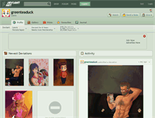 Tablet Screenshot of greenteaduck.deviantart.com