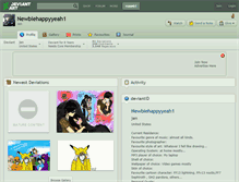 Tablet Screenshot of newbiehappyyeah1.deviantart.com