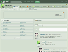 Tablet Screenshot of metalfish.deviantart.com