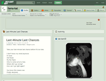 Tablet Screenshot of llama-kat.deviantart.com
