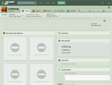 Tablet Screenshot of clubkong.deviantart.com