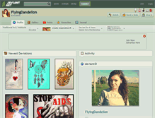 Tablet Screenshot of flyingdandelion.deviantart.com