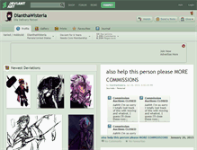 Tablet Screenshot of dianthawisteria.deviantart.com