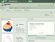 Tablet Screenshot of biggestbelly.deviantart.com