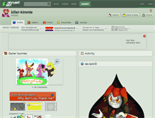 Tablet Screenshot of killer-kimmie.deviantart.com