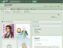Tablet Screenshot of marcuswolf.deviantart.com