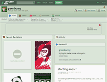 Tablet Screenshot of greenbunny.deviantart.com