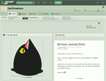 Tablet Screenshot of darkshadeless.deviantart.com