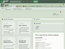 Tablet Screenshot of cjhell.deviantart.com