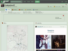 Tablet Screenshot of codeyellow07.deviantart.com