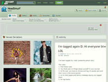 Tablet Screenshot of headsmurf.deviantart.com