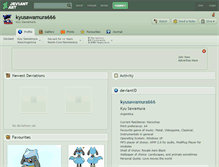 Tablet Screenshot of kyusawamura666.deviantart.com