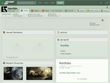 Tablet Screenshot of horribin.deviantart.com
