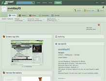 Tablet Screenshot of mwhitley95.deviantart.com