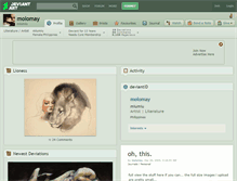 Tablet Screenshot of molomay.deviantart.com