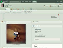 Tablet Screenshot of forgottenx.deviantart.com