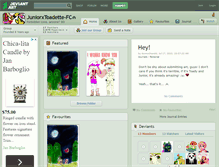 Tablet Screenshot of juniorxtoadette-fc.deviantart.com