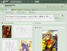 Tablet Screenshot of abbychanftw.deviantart.com