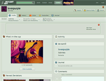 Tablet Screenshot of lovespurple.deviantart.com