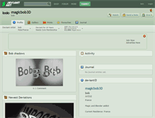 Tablet Screenshot of magicbob3d.deviantart.com