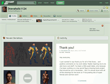 Tablet Screenshot of drawaholic1124.deviantart.com