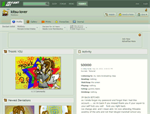 Tablet Screenshot of kitsu-lover.deviantart.com