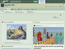 Tablet Screenshot of dracorex1890.deviantart.com