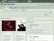 Tablet Screenshot of marie-claire-aimee.deviantart.com