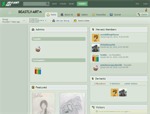 Tablet Screenshot of beastly-art.deviantart.com